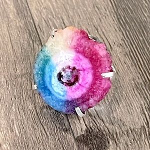 Rainbow Solar Quartz Ring